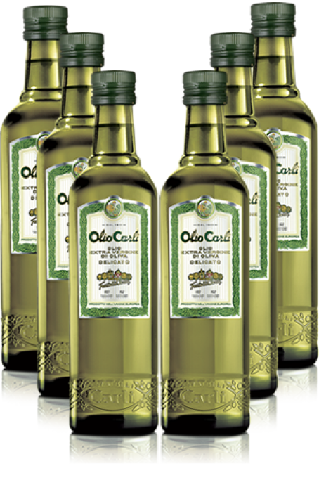 6 Flaschen Natives Olivenöl Extra je 500ml + Ölkaraffe aus Keramik