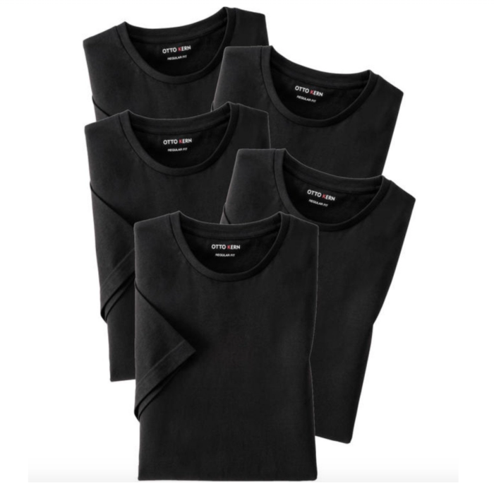 Otto Kern 5er Pack T-Shirts Rundhals schwarz oder weiß