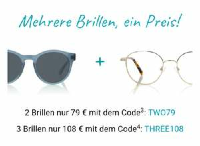 Brille24 - Zwei Brillen für 79€