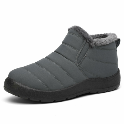 Mishansha Damen Winterstiefel Leicht Bequem Rutschfest Schneestiefel mit Warm Gefüttert, Gr. 36-43 41 EU Low Top Grau