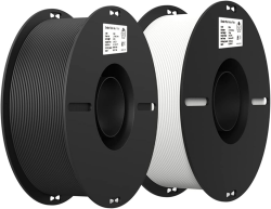 Creality Ender PLA Filament 1,75mm 2 Packs für 3D-Drucker, 2 x 1kg Spule 3D Druck Filament, Maßgenauigkeit +/- 0,03mm, passend für die meisten FDM 3D Drucker, Weiß & Schwarz Schwarz+Weiß