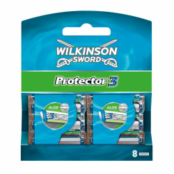 Wilkinson Sword Protector 3 Rasierklingen für Herren Rasierer, 8 Stück (1er Pack)