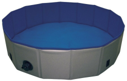 Nobby Hundepool inkl. Abdeckung S 80x20cm grau/blau (62291)