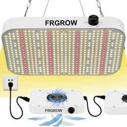 FRGROW LED Grow Lampe Dimmbarer, Grow Light 1500W, Pflanzenlampe LED Vollspektrum Pflanzenlicht Zimmerpflanzen BlĂŒte, Pflanzenleuchte LED mit UV-IR-Licht, 584 LED Daisy-Chain-Funktion, KĂŒhlsystem 200 Watts