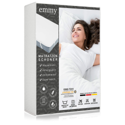 Emmy Home Matratzenschoner 160x200 wasserdicht – waschbare Inkontinenzunterlage, Nässeschutz – Atmungsaktive, Matratzenauflage für Allergiker (160x200 cm) White 160x200