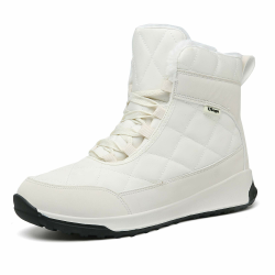 Ulogu Winterschuhe Damen Gefüttert Boots Warm Winterstiefel Outdoor Winter Stiefel 42 EU Weiß
