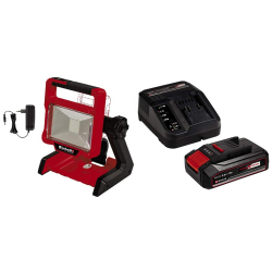 Einhell Akku-Lampe TE-CL 18/2000 LiAC Power X-Change (Li-Ion, 18 V, 2000 lm, 5700 K, 20 LEDs, schwenkbarer Leuchtkopf, 3 Helligkeitsstufen, Hybridfunktion, inkl. 2,5 Ah Akku und Ladegerät)