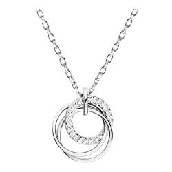 Sofia Milani - Damen Halskette 925 Silber - mit Zirkonia Steinen - Kreiser Ring Anhänger - 50221