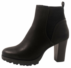 Elara Damen Stiefeletten Ankle Boots Chunkyrayan 40 EU Schwarz Hamburg