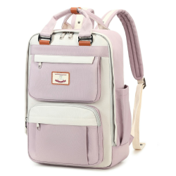 Myhozee Rucksack Damen Rucksäcke Herren Tagesrucksack mit Laptopfach & Anti Diebstahl Tasche Wasserdichter Schulrucksack Laptop Rucksack 15.6 Zoll für Uni Reisen Freizeit Job Gemischte Farben - Violett