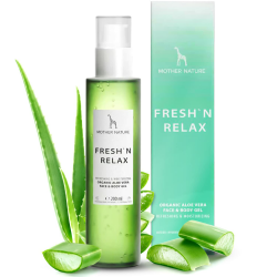 BIO Aloe Vera Gel After Sun für Gesicht, Körper & Haare - Naturkosmetik Apres Sun Lotion aus 100 Prozent Apulischer Aloevera – Auch zur Haarpflege geeignet - Vegan by Mother Nature Cosmetics - 200 ml