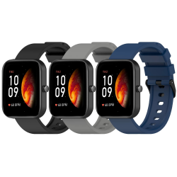 CHULN Armband kompatibel mit Amazfit Bip 3/Bip 3 Pro/GTS/GTR 42 mm/GTS 2e/GTS 2/GTS 3/GTS 2 Mini, Weiches Silikon Sports Atmungsaktiv Ersatzband für Amazfit Bip 3. (3 pcs-d)