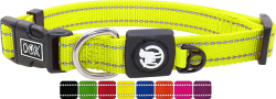 DDOXX Hundehalsband Nylon, reflektierend, verstellbar | für kleine & große Hunde | Halsband Hund Katze Welpe | Hunde-Halsbänder groß breit | Katzen-Halsband Welpen-Halsband klein | Gelb, M M - 2,0 x 34-49 cm Gelb