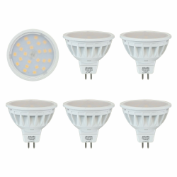 Aiwode 5W GU5.3 MR16 LED Lampe,Naturweiß 4000K,550LM RA85,Ersetzt 50W Halogenlampe,DC12V Nicht Dimmbar,120°Abstrahlwinkel Gu5.3 Scheinwerfer,Kompatibel mit 12V LED Transformator,5er Pack. 2)naturweiß 4000k