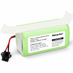 morpilot Ersatzakku für eufy RoboVac, 3200mAh Li-ion 14.6V Kompatibel mit Eufy RoboVac 11 11S 11S MAX G10 Hybrid 15C 15T 30 35C Tesvor X500 Ecovacs Deebot N79 N79S DN622,IKOHS NETBOT S14 S15 Zubehör ohne Bürste