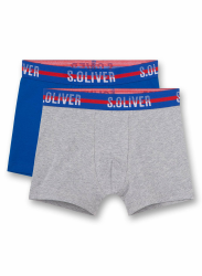 s.Oliver Jungen Shorts im Doppelpack Boxershorts (2er Pack) 164 Grau (Grey Mel. 1737)