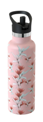 Super Sparrow Trinkflasche Edelstahl 18/10 - Ultraleicht Thermobecher - 350ml, 500ml, 750ml - Standardmund Stroh-Deckel - BPA-Frei Thermoskanne, Thermosflasche für Sport, Travel, Schule, Outdoor P- Rosa 750ml-25oz