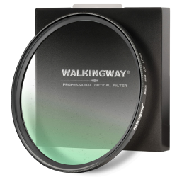 Walking Way Black Pro Mist Diffusion 1/2 Filter 77MM - Schwarze Leichter Diffusionsfilter - Verträumte Weichzeichner Effektfilter aus Optisches Glas mit Multi-Nano-Beschichtung Softfilter 77 MM Black Mist 1/2