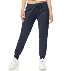 ROSS CAMP Jogginghose Damen - Sporthose Frauen Baumwolle, Trainingshose Fitness High Waist, Sweatpants Slim Fit Freizeithose Lang, Jogging Hose Laufhosen Modern XXL Navy