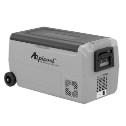 Alpicool T36 36 Liter tragbarer Kühlschrank 12V 24V Kühlbox elektrische Gefrierbox klein Gefrierschrank für Auto camping, Lkw, Boot und Steckdose mit USB-Anschluss 36L T36