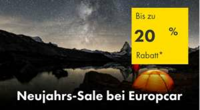 Bis zu 20% Neujahrs-Sale bei Europcar (Mietwagen)