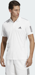 Adidas 3-Streifen Club Poloshirt white/black (DU0849)