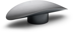 Höfats Ellipse braun Stahl 110 x 55 cm, H: 36 cm