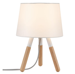 Paulmann Neordic Berit 79646 Tischlampe LED E27 20W Weiß, Holz