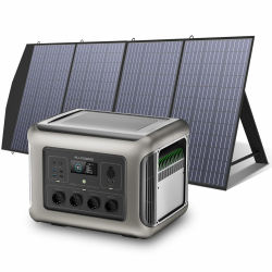 ALLPOWERS R2500 Solargenerator 2016Wh mit 200W Solarmodul, 4 x 2500W AC Ausgänge (4000 W Spitze), Tragbare Powerstation mit Solarpanel für Stromausfall, Camping, Wohnmobil, Wohnwagen und Notfälle R2500+SP033