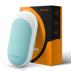 OCOOPA Handwärmer, wiederaufladbar, 5200 mAh, elektrisch, tragbar, Taschenwärmer, Powerbank, ideal für Outdoor-Sport, Jagd, Golf, Camping, warmes Geschenk für Frauen, Männer Tiffany-Blau