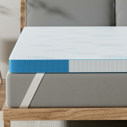 BedStory Harter Gel Topper 120x200cm-7,6cm Höhe Gel Matratzentopper H3/H4 aus Kaltschaumkern, Matratzenauflage für Boxspringbett Wohnwagen Schlafsofa