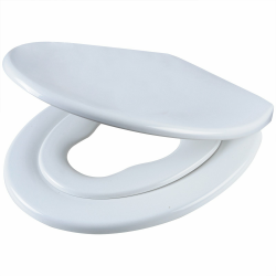 WOLTU WS2601 Toilettensitz Wc Sitz Deckel Absenkautomatik, Kunststoff, Fix-Clip, Mit integriertem Kindersitz Softclose, Antibakteriell