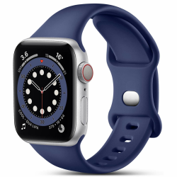CeMiKa Kompatibel mit Apple Watch Armband 40mm 38mm 41mm, Ersatz Silikon Sport Armbänder Kompatibel mit iWatch Armband Series 9 8 7 6 5 4 3 2 1 SE, 38mm/40mm/41mm-M/L, Blau Blau 38mm/40mm/41mm-M/L