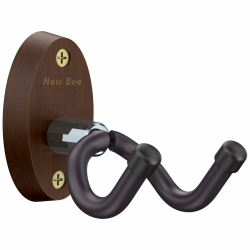 New bee Gitarren Wandhalterung , gitarrenhalter für die wand Bass, E-gitarre, Banjo Universal Holz Gitarrenständer, Klassische Akustikgitarre Haken Gitarrenwandhalter Gitarrenzubehör Braun
