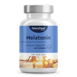 Melatonin hochdosiert - 400 Tabletten (13 Monate) - 0,5 mg bioaktives Melatonin pro Tagesdosis - 100% vegan, laborgeprĂŒft und ohne unerwĂŒnschte ZusĂ€tze in Deutschland hergestellt