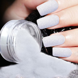 Weißer Staub Zucker Nagelglitzer Pulver - Glitzer für Nägel Schimmernder Zucker Effek, Diamantstaub Sand Glänzender Zuckereffekt Glitzerpuder, Superfine French Candy Coat Nails Manicure DIY Crafts