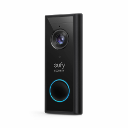 eufy Security, zusätzliche kabellose Video-Türklingel Akku, 2K HD, Türklingel mit Kamera-Funktion, gebührenfrei, Personenerkennung, Audiofunktion(HomeBase 2 notwendig)(Generalüberholt)