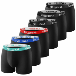 Fullluwaa Boxershorts Herren 6er Pack Retroshorts Trunks Men Unterwäsche Unterhosen Männer Baumwolle S,M,L,XL,2XL,3XL XL 3 Schwarz + 1 Grün + 1 Blau + 1 Rot