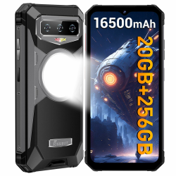 FOSSIBOT F102 Outdoor Handy Ohne Vertrag - 20GB RAM+256GB ROM handys, 16500mAh(33W) Android13 Outdoor Smartphone mit Glare Taschenlampe, 6,58"FHD+, 108MP+20MP Nachtsicht, IP68/69K/NFC/4G Dual SIM/GPS
