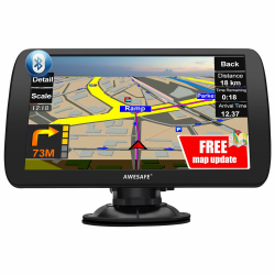 AWESAFE LKW Navi 9 Zoll Navigationsgerät mit Bluetooth 2023 GPS Navigation unterstützt lebenslang Kartenupdate 9 Zoll mit Bluetooth