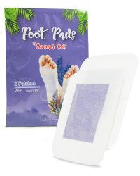 Summer Foot 2 Stück Premium Fuß Pads - Fuß-Pflaster mit Lavendel-Öl - Bambuspflaster - Lavendel Pflaster - Klebe Pads für die Füße - Wellness-Pflaster Lavendel 2