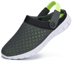 SAGUARO Unisex Clogs Sommer Hausschuhe Leicht Gartenschuhe Gr. 26-48 38 EU Grün