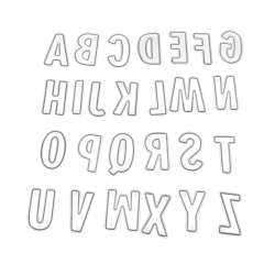 WANGCL Metall Capital 26 Alphabet Stanzformen Rechtschreibbuchstaben Zahlen Stanzformen für Kartenherstellung Schablone Prägewerkzeug Scrapbooking DIY geätzte Bastelschablonen