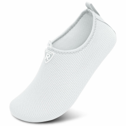 Racqua Damen Herren Badeschuhe Wasserschuhe Schwimmschuhe Männer Frauen Strandschuhe Barfußschuhe Gr.34-47 38/39 EU Bd104 White