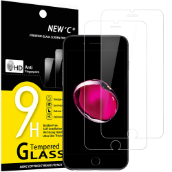 NEW'C 2 Stück, Panzer Schutz Glas für iPhone 7 und iPhone 8, Frei von Kratzern, 9H Härte, HD Displayschutzfolie, 0.33mm Ultra-klar, Ultrabeständig