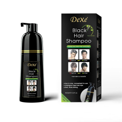 Instant Black Hair Shampoo, Haarfärbeshampoo für Männer & Frauen- Einfach zu benutzen -100% Grauabdeckung- Einfach & schnell - Hält 30 Tage 3 in 1 Schwarzes Haarfärbemittel (Flaschen)
