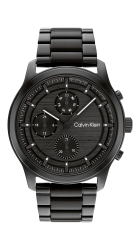 Calvin Klein Multi Zifferblatt Quarz Uhr für Herren mit Schwarzes Edelstahlarmband - 25200209