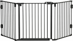 Pawhut Hunde-Absperrgitter 202,5x2x76cm schwarz