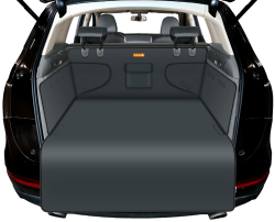 Alfheim Universal Kofferraumschutz - wasserabweisend & pflegeleicht - Ideale Autodecke für Hunde - Schwarze, mit Ladekantenschutz - Passend für mittelgroße kleine Auto LKW SUV (Grau)