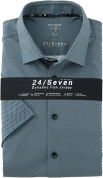 OLYMP Level Five 24/Seven Halbarmhemd Body Fit New York Kent marine (20147-72-18)